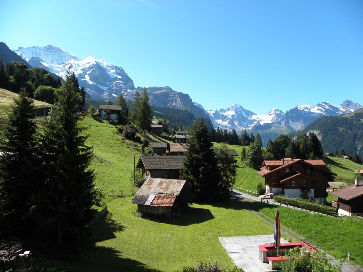 Apartment With Great View At Residence Brunner Wengen Eksteriør billede